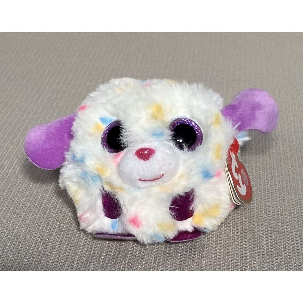 TY Puffies MUNCHKIN‎ Multi-Colored Spotted Dog (4 Inch) Plush Stuffed Animal Toy